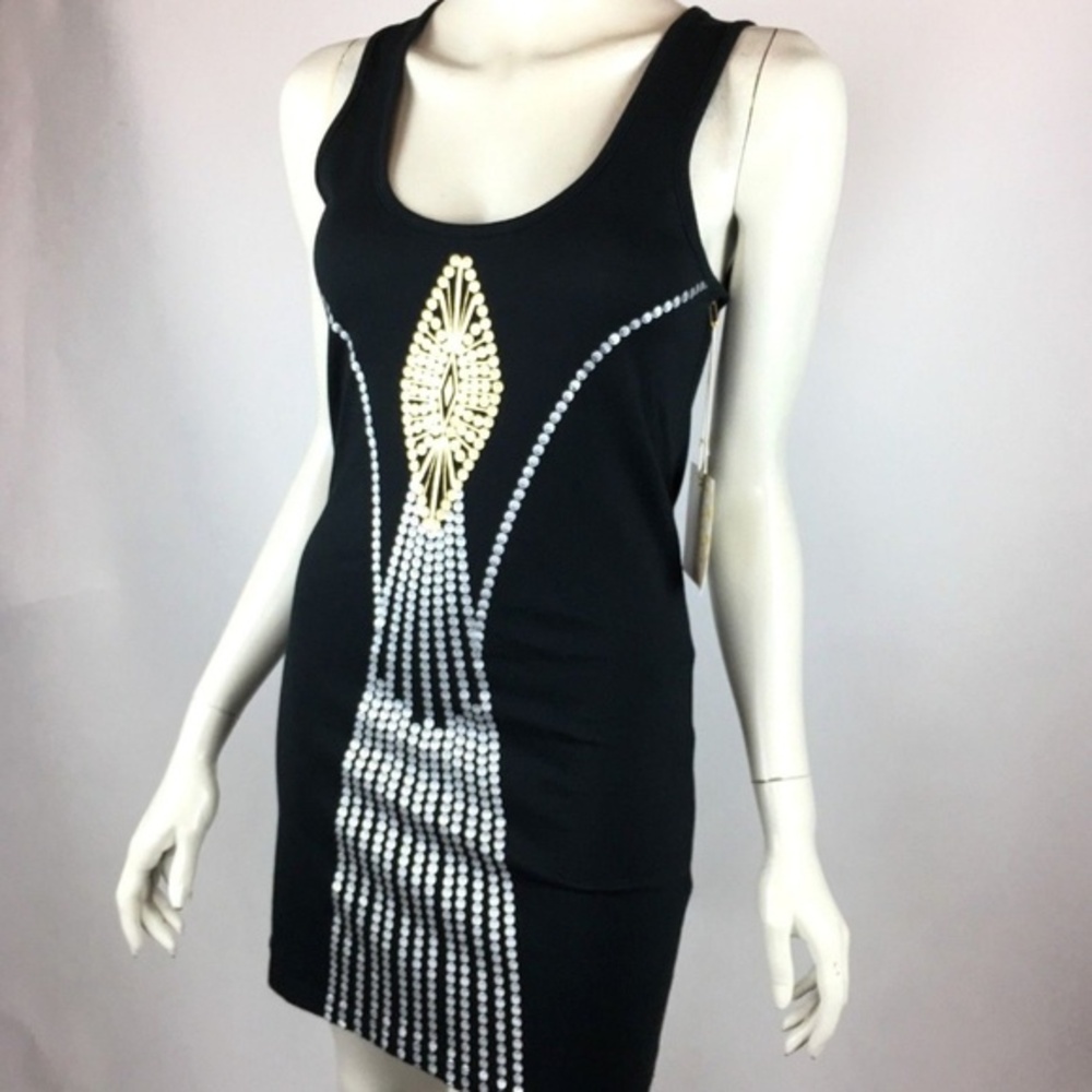 NWT Torn by Ronny Kobo Black Sleeveless Mini Dress